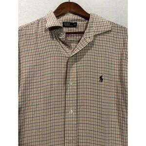 VTG Polo Ralph Lauren Shirt Men's Classic Fit Plaid Oxford XL Button Down